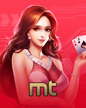 Mini Ted (mt.) 3D game provider banner on MWIN8 featuring a glamorous woman holding two aces.