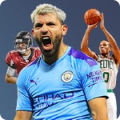 Football, basketball, and American football athletes representing multiple sports excitement.
