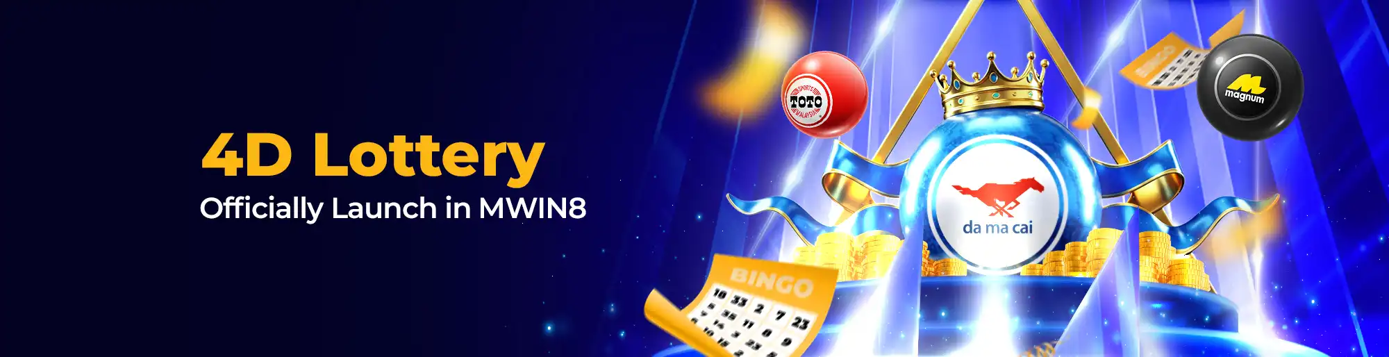 MWIN8 Malaysia officially launches 4D Lottery platform for players.