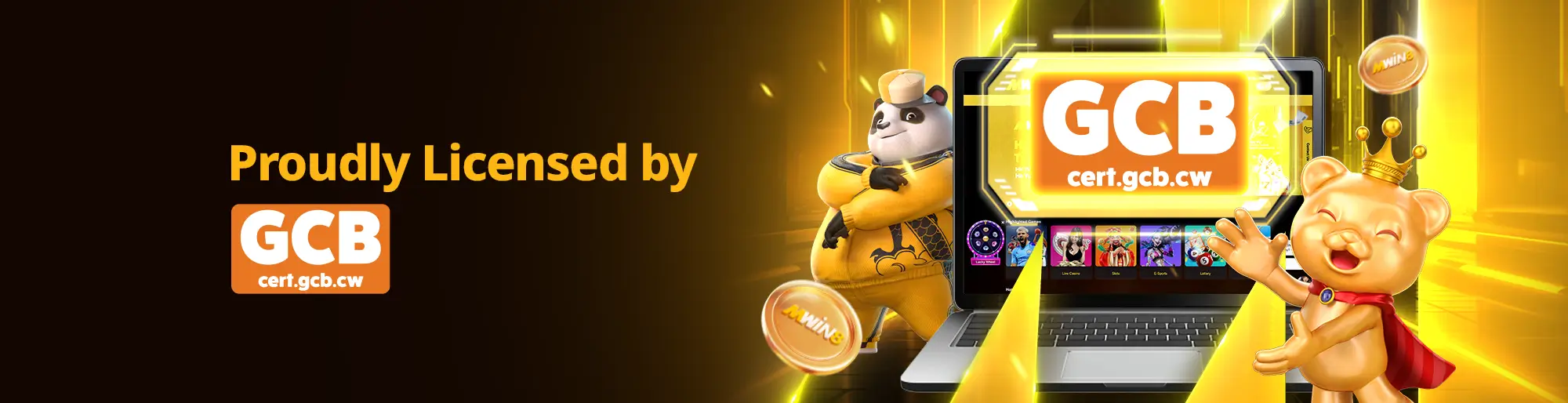 MWIN8 proudly licensed and regulated by the Curaçao Gaming Control Board (GCB) for safe and fair online gaming
